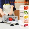 Commercial Tomato Slicer, 3/16 inch Tomato Cutter Slicer, Stainless Steel Heavy Duty Tomato Slicer Machine, Manual Tomato Slicer with Non-slip Feet
