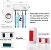 Automatic Toothpaste Dispenser, Toothpaste Squeezing and Tooth Brush Holder Set(5 Brushs Set) - White