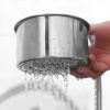 JS Swan Stainless Steel Drain Basket for Kitchen Sink – Sink Drain Strainer Basket, Swan Sink Strainer, Stainless Steel Draining Basket for Sink