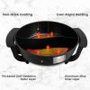 6L Large Capacity Electric Hot Pot with Divider, 5 Gear Adjustable Temperature Non-Stick Electric Cooker