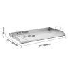 Stainless Steel Griddle, 36x22 inch Universal Flat Top Rectangular Plate, Gas Grill Griddle for BBQ Grill, Teppanyaki