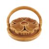 Bamboo Foldable Fruit Storage Basket Creative Collapsible Fruit Candy Plate Nuts Snacks StorageTray Home Decoration Gift Basket