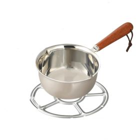 Cooking Tools Mini Hot Milk Oil Pot Butter Warmer Skillet (Type: 300ml With Rack, Color: As pic show)