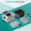 Stainless steel deep fryer with an observation window cover, 1500W power, 4 adjustable temperature settings