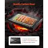 Carbon Steel Griddle, 24x16 inch Universal Flat Top Rectangular Plate, Gas Grill Griddle for BBQ Grill, Teppanyaki